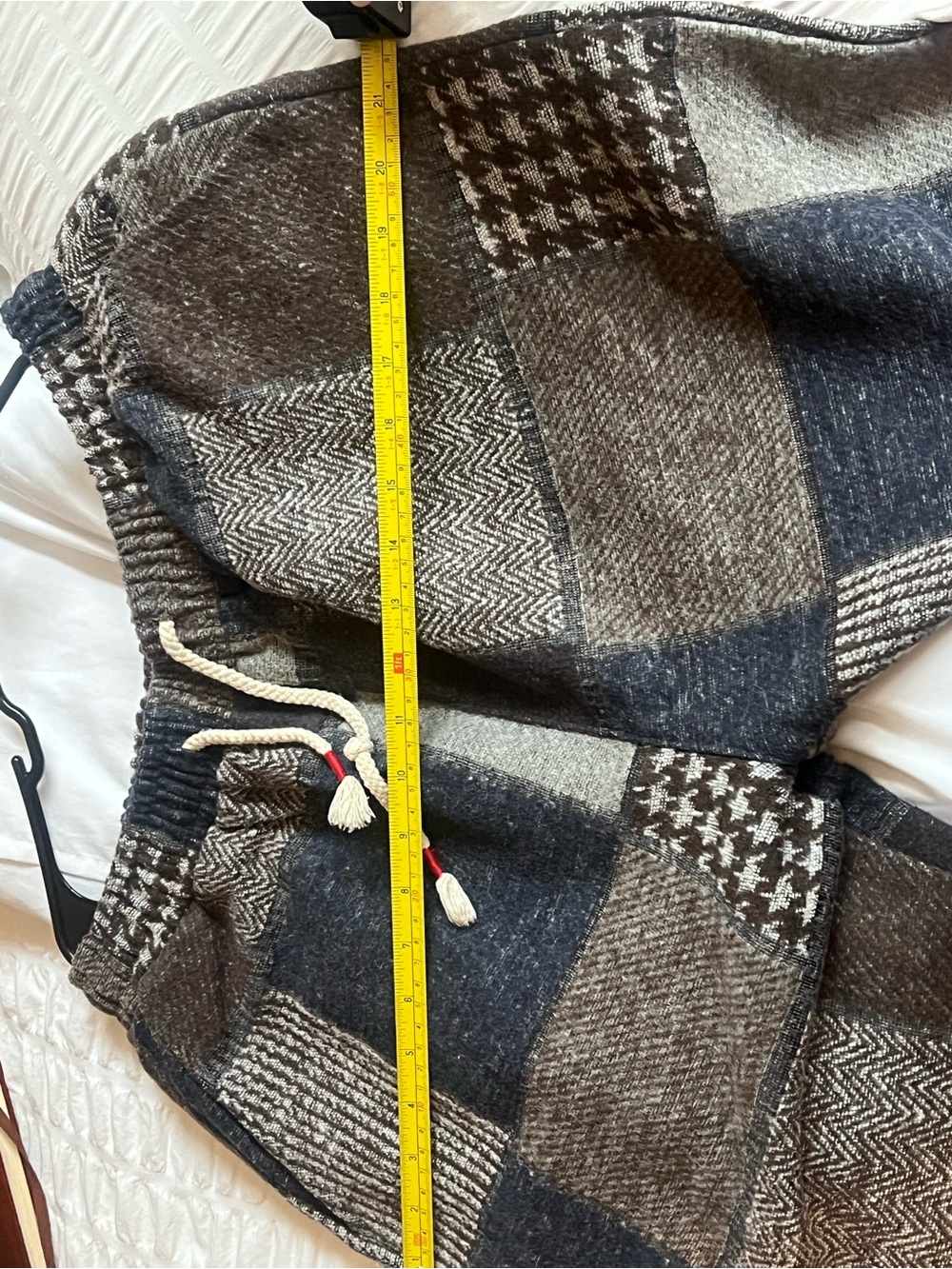 Men's Patchwork Pants - Blue and Gray - Picture 8 of 9
